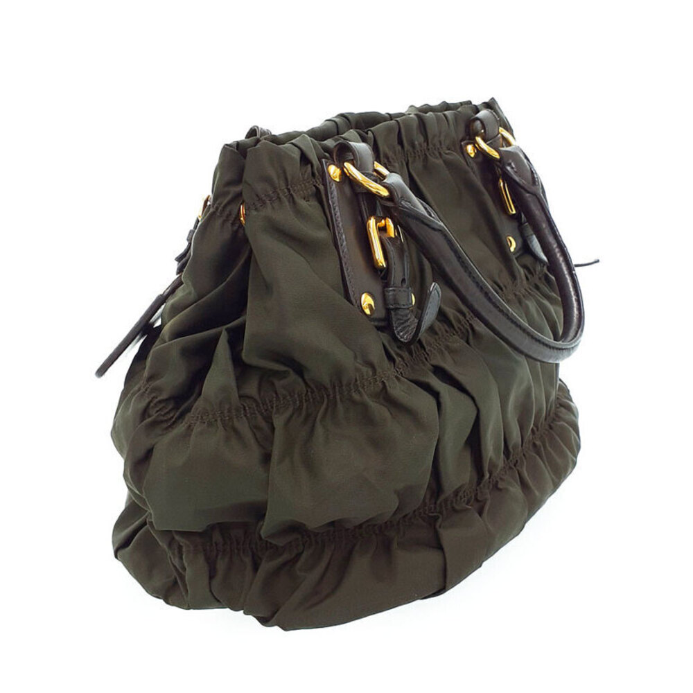 Prada Bag handbag gathered Satchel Tessuto Shoulder Gaufre